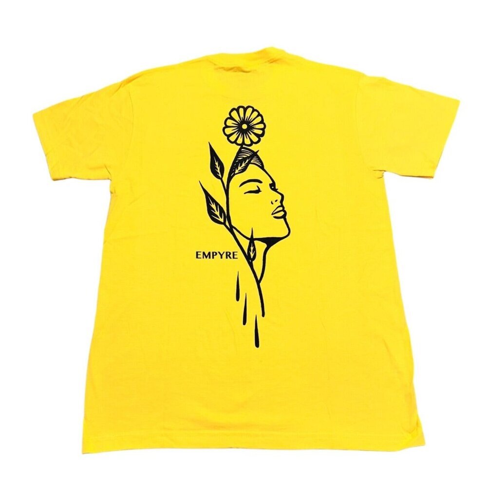 Empyre Size M Yellow Revival Graphic‎ Print T-Shirt Streetwear NEW